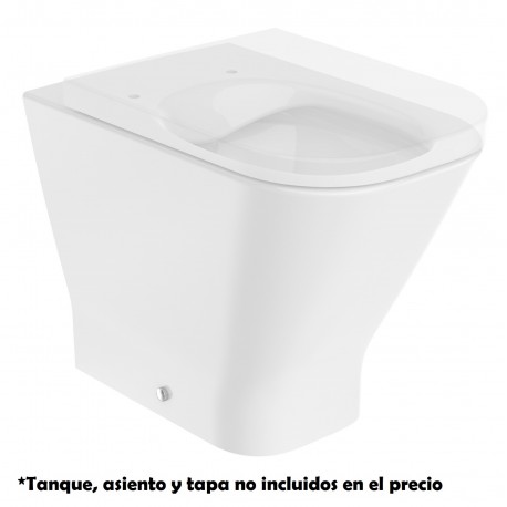 Taza Rimless adosada a pared con salida dual para inodoro SQUARE THE GAP - ROCA