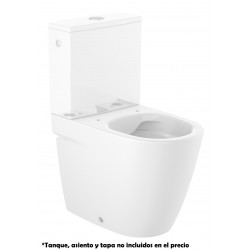 Taza Rimless compacta adosada a pared para inodoro de tanque bajo ONA - ROCA