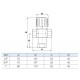 Válvula mezcladora termostática AQUAMIX 61C 32-50ºC - WATTS