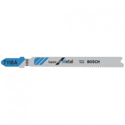 Hoja de sierra de calar T118 A Basic for Metal - BOSCH