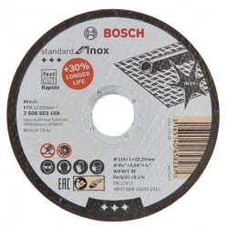 Disco de corte Standard For Inox Rápido Ø115 mm - BOSCH