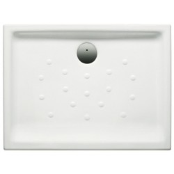Plato de ducha de porcelana blanco con fondo antideslizante MALTA - ROCA
