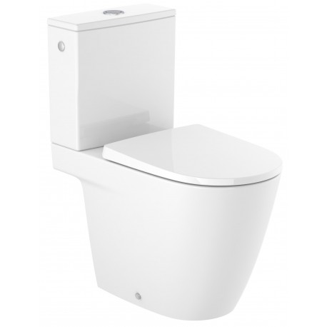 Inodoro completo de tanque bajo, alimentación lateral y caída amortiguada ONA - ROCA
