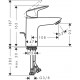 Grifo de lavabo monomando 100 con vaciador automático LOGIS - HANSGROHE