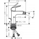 Grifo de bidé monomando 110 Fine con vaciador automático LOGIS - HANSGROHE