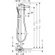 Grifo de bañera monomando de pie METRIS - HANSGROHE