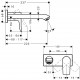 Grifo de lavabo monomando empotrado con caño de 225 mm METRIS - HANSGROHE