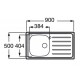 Fregadero de cocina 900x490 J-90 - ROCA