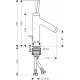 Grifo de lavabo 90 con vaciador automático AXOR STARCK - HANSGROHE
