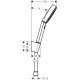 Set de soporte de ducha 105 3jet Relaxation con flexo de ducha Pulsify Select S - HANSGROHE