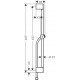 Barra de ducha Pulsify S 65 cm y flexo Isiflex 160 cm UNICA - HANSGROHE