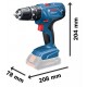 Taladro con percusión 18V-21 Professional + 2 baterías + cargador - BOSCH