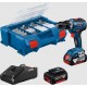 Taladro GSB 18V-55 + 2 baterías GBA 18V + cargador GAL + L-Case - BOSCH