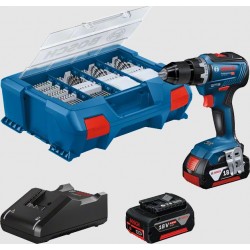 Taladro GSB 18V-55 + 2 baterías GBA 18V + cargador GAL + L-Case - BOSCH