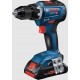 Taladro GSB 18V-55 + 2 baterías GBA 18V + cargador GAL + L-Case - BOSCH