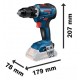 Taladro GSB 18V-55 + 2 baterías GBA 18V + cargador GAL + L-Case - BOSCH