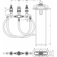Set básico para mezclador de 4 agujeros para borde de bañera - HANSGROHE