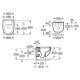 Taza Rimless® suspendida compacta MERIDIAN - ROCA