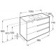 Mueble + lavabo wengué VICTORIA-N FAMILY - ROCA