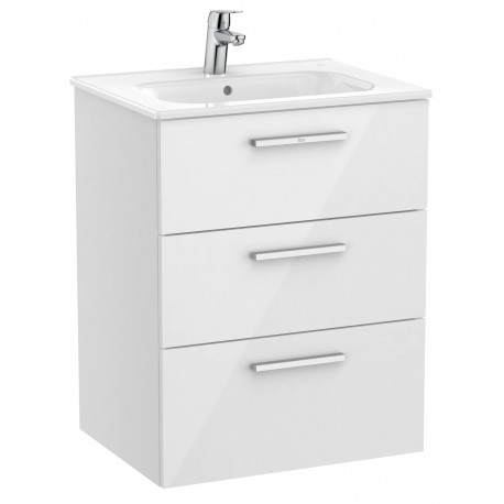 UNIK FAMILY - Mueble base 3 cajones + lavabo - ROCA