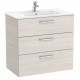 UNIK FAMILY - Mueble base 3 cajones + lavabo - ROCA