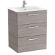 UNIK FAMILY - Mueble base 3 cajones + lavabo - ROCA