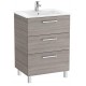 UNIK FAMILY - Mueble base 3 cajones + lavabo - ROCA