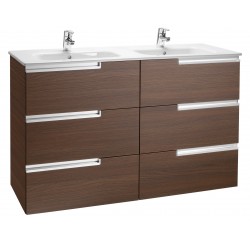 Pack mueble base de 6 cajones + lavabo doble Unik Family VICTORIA - ROCA