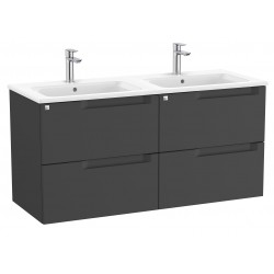 Pack mueble base de 4 cajones + lavabo doble ALEYDA - ROCA