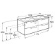 Pack mueble base de 4 cajones + lavabo doble ALEYDA - ROCA