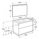 Pack mueble base + lavabo + espejo LED LANDER - ROCA
