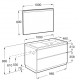 Pack mueble base + lavabo + espejo LED LANDER - ROCA