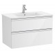 Pack Unik mueble base de dos cajones + lavabo central THE GAP - ROCA