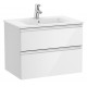 Pack Unik mueble base de dos cajones + lavabo central THE GAP - ROCA