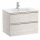 Pack Unik mueble base de dos cajones + lavabo central THE GAP - ROCA