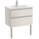 Pack Unik mueble base de dos cajones + lavabo central THE GAP - ROCA