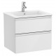 Pack Unik mueble base de dos cajones + lavabo central THE GAP - ROCA