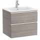Pack Unik mueble base de dos cajones + lavabo central THE GAP - ROCA