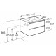 Pack Unik mueble base de dos cajones + lavabo central THE GAP - ROCA