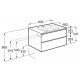 Pack Unik mueble base de dos cajones + lavabo central THE GAP - ROCA