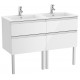 Pack Unik mueble de 4 cajones + lavabo doble THE GAP - ROCA
