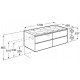 Pack Unik mueble de 4 cajones + lavabo doble THE GAP - ROCA