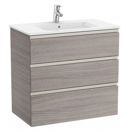 Pack Unik mueble base de 3 cajones + lavabo central THE GAP - ROCA