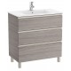 Pack Unik mueble base de 3 cajones + lavabo central THE GAP - ROCA