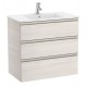 Pack Unik mueble base de 3 cajones + lavabo central THE GAP - ROCA