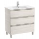 Pack Unik mueble base de 3 cajones + lavabo central THE GAP - ROCA