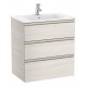 Pack Unik mueble base de 3 cajones + lavabo central THE GAP - ROCA