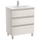 Pack Unik mueble base de 3 cajones + lavabo central THE GAP - ROCA
