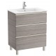 Pack Unik mueble base de 3 cajones + lavabo central THE GAP - ROCA