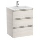 Pack Unik mueble base de 3 cajones + lavabo central THE GAP - ROCA